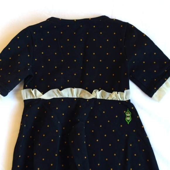 peekaboo beans black polkadot ruffle dress 3T toddler girls - Picture 10 of 10